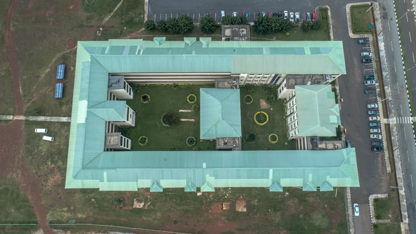 top view of building