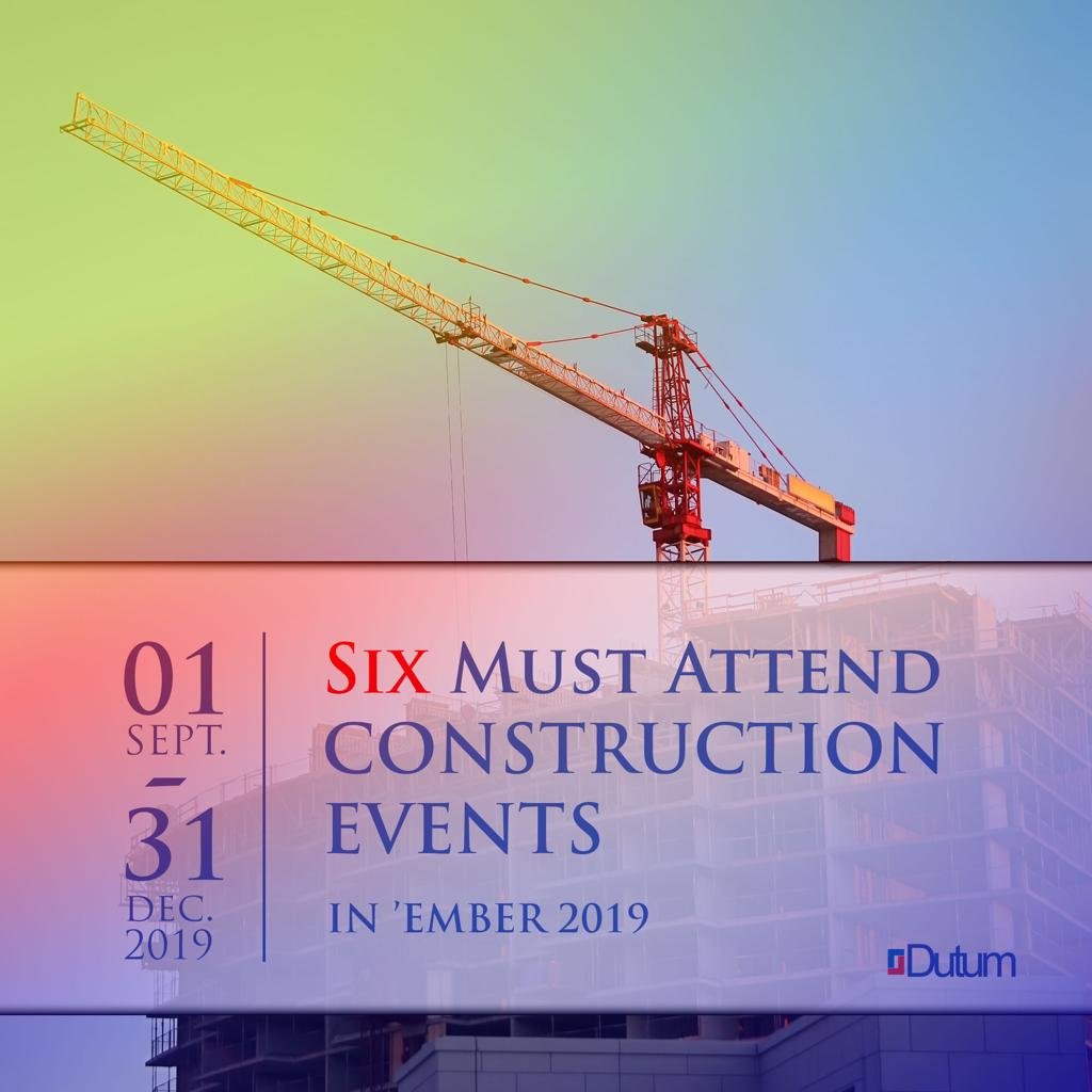 Six must attend construction events display banner