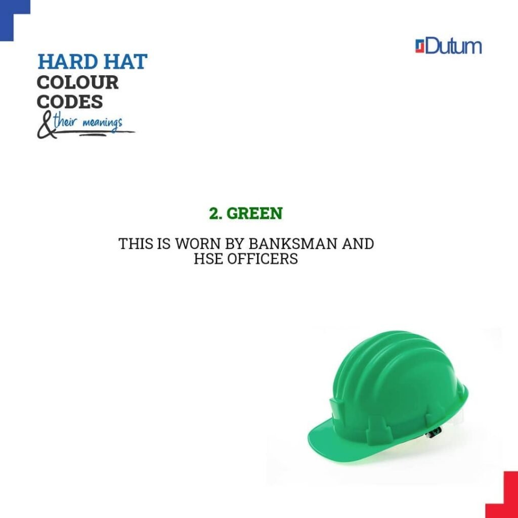 green hard hat color code meaning