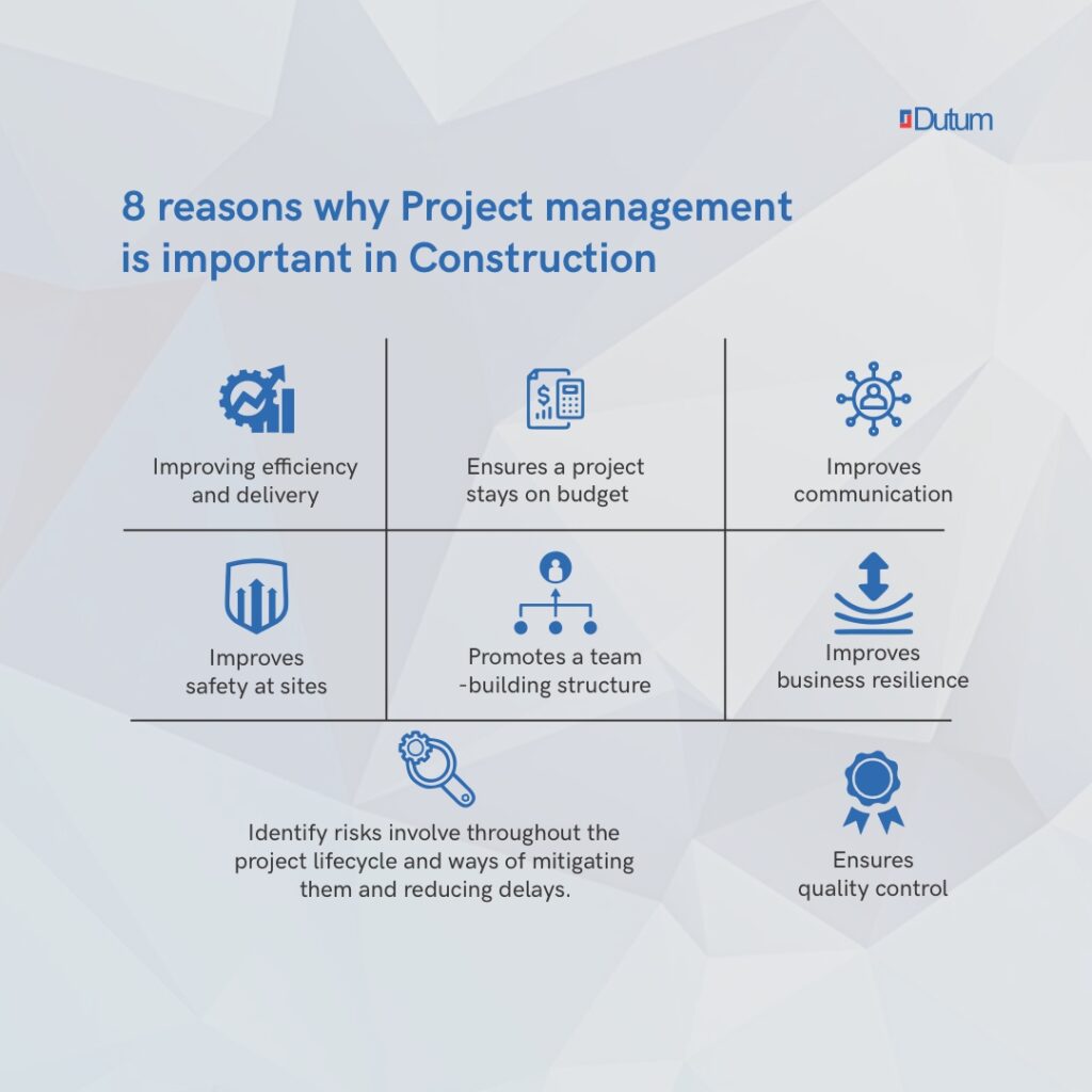 Reasons why project management is important in construction